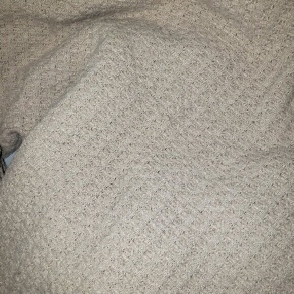 American Eagle Open Hooded Waffle Knit Cardigan Soft Sexy Beige Size Small - Picture 13 of 14